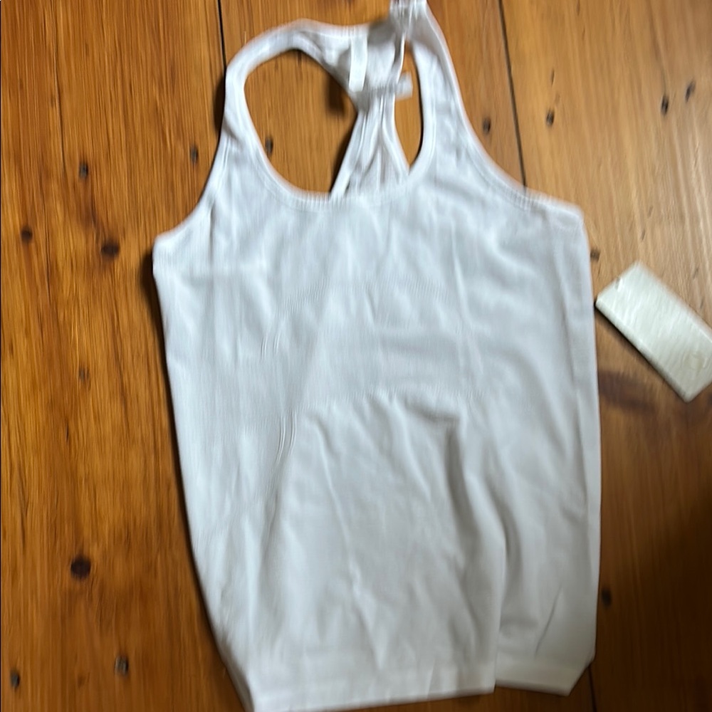 Lululemon Athletica White Tie Front Sleeveless Tank Top